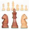 3.75In Wooden Chess Pieces Of King Heavy Weighted Board Game With 2 Extra Queens 34 Pcs Tournament Chessmen