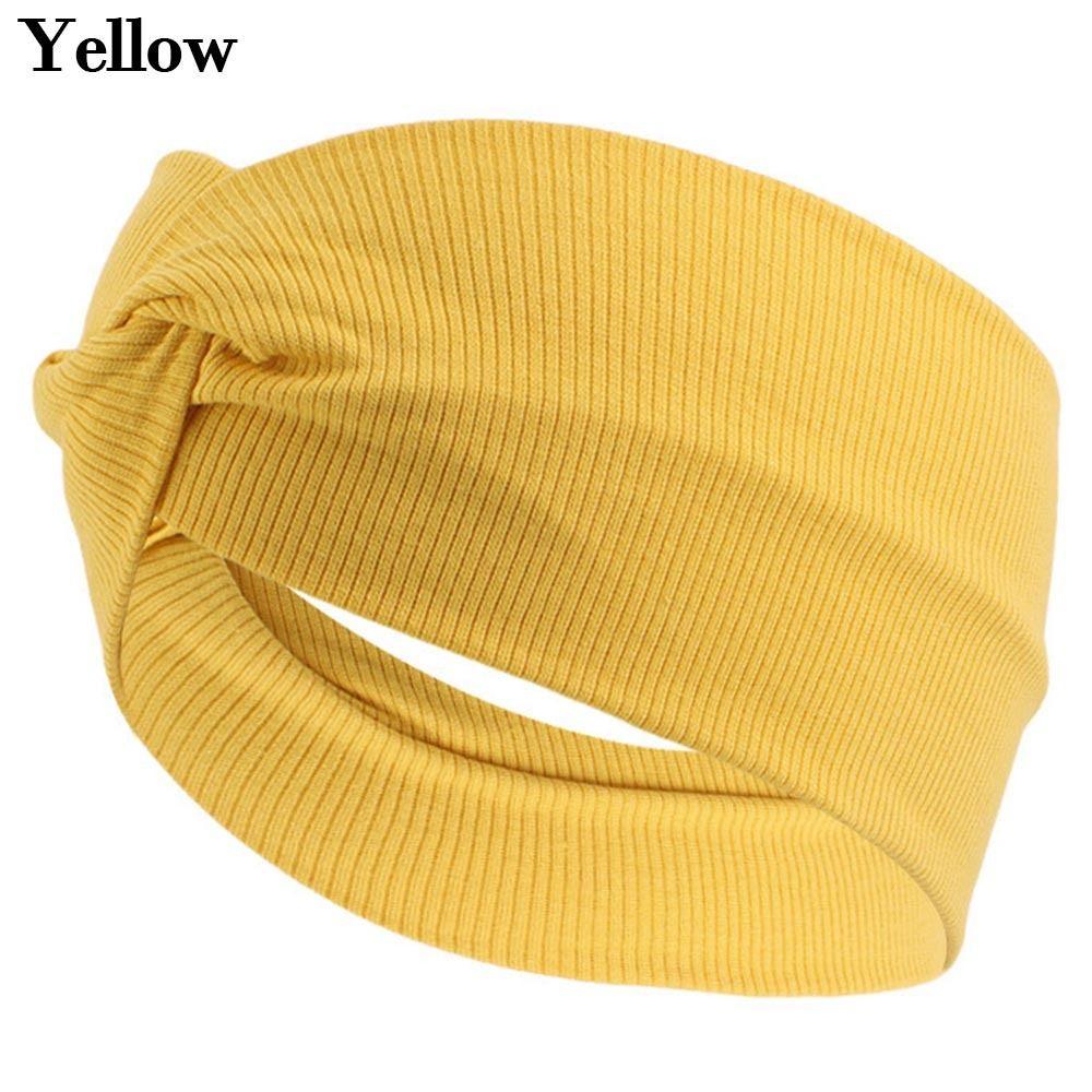 Elastic New Fold Yoga Hairband Turban Running Headwrap Wide Sports Headband Stretch Hair Band
