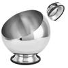 Seasoning Bowl Stainless Steel Hot Pot Restaurant Seasoning Container Sauce Pot with Base SilverS