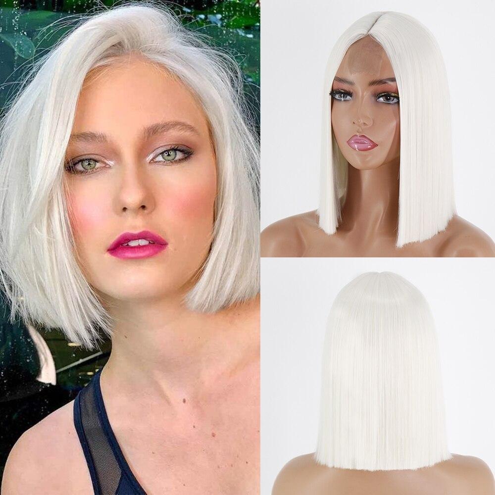 XINRAN Короткий прямой черный парик длиной до плеч для женщин, Хэллоуин, косплей, термостойкое синтетическое волокно, модные парики в стиле Лолиты