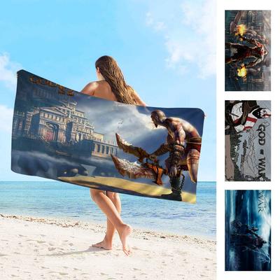 God Of War Видеоигра Большие Микрофибровые Пляжные Полотенца Быстросохнущее Полотенце Песчаные Пляжные Полотенца Полотенце для Бассейна Для Путешествий Плавание Бассейн Йога