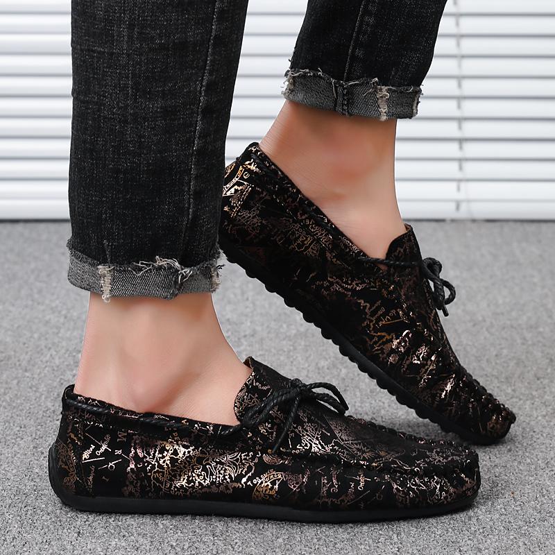 Новые повседневные лоферы мужские мокасины на мягкой подошве весенние кожаные туфли удобные на плоской подошве для ходьбы на улице повседневная обувь