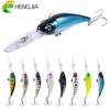 HENGJIA 1pc/8pcs Minnow Fishing Lure Wobbler Hard Plastic Bait Trout Bass Pike Lure Fishing Tackle