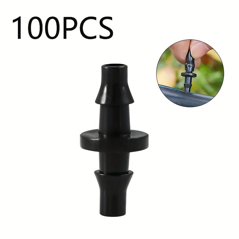 100pcs 4/7 Dual Hook Micro Irrigation Barbed Connectors For Garden Field Watering Gardening Accessories