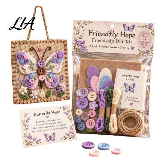 Personalized Holiday Gifts Button Blessing Friendship DIY Kit, Animal Insect Craft Art And Supplies for Beginners Kit Adults Teens, Handmade