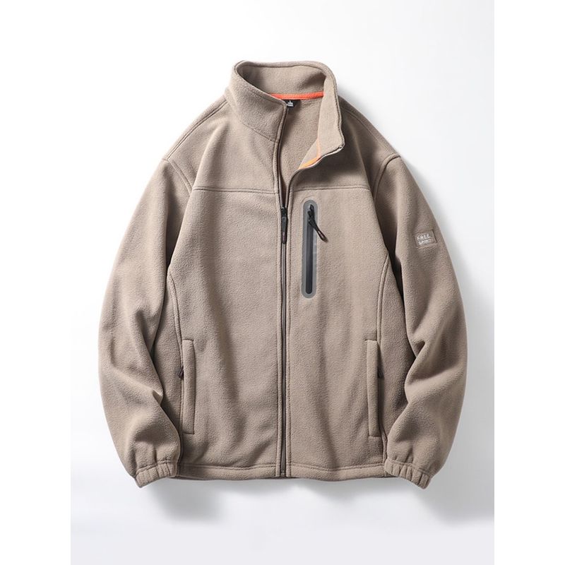 Fleece Jacket for Men, Autumn and Winter, Stand-Up Collar, American-Style Cardigan, Zip-Up Jacket, Sweatshirt, Foreign Trade Men's Fleece Clothing