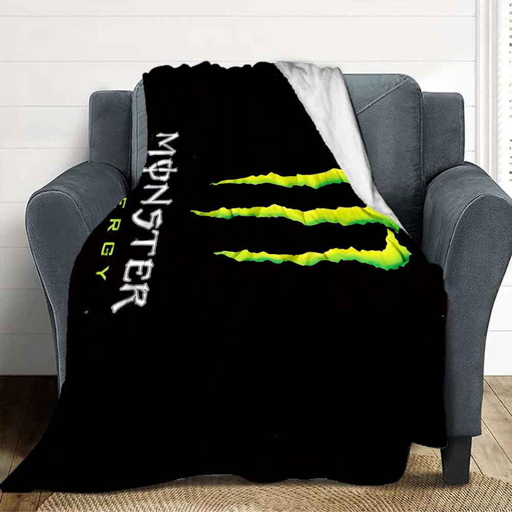 Monster Energy Drink Flannel Blanket Throw Blanket Soft Warm Sofa Bed Camping home Decor Unique Christmas Gift C9261780