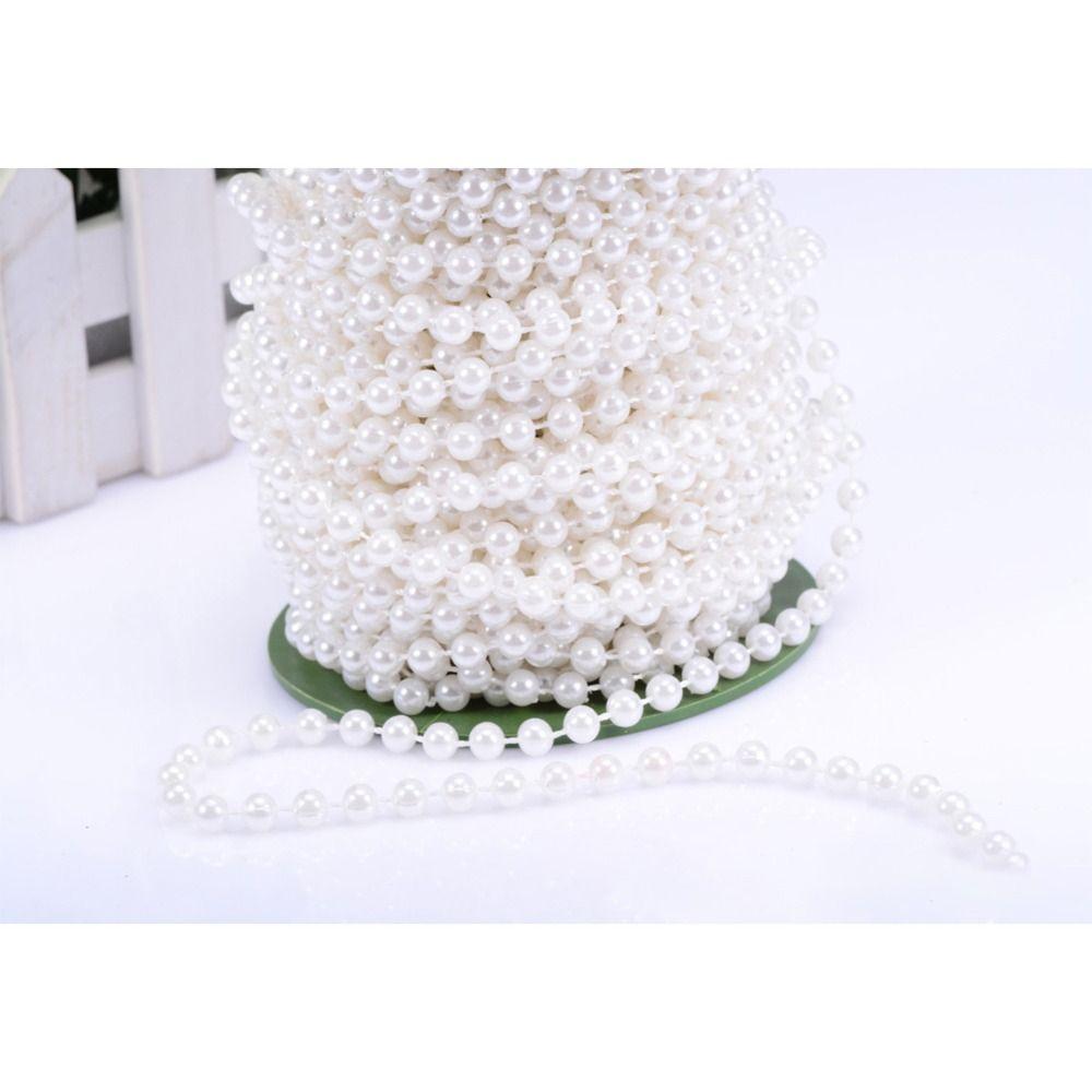 8mm Ivory Pearl Strands 33 Feet Pearl Garland DIY Crafts Faux Pearl Beads  Wedding