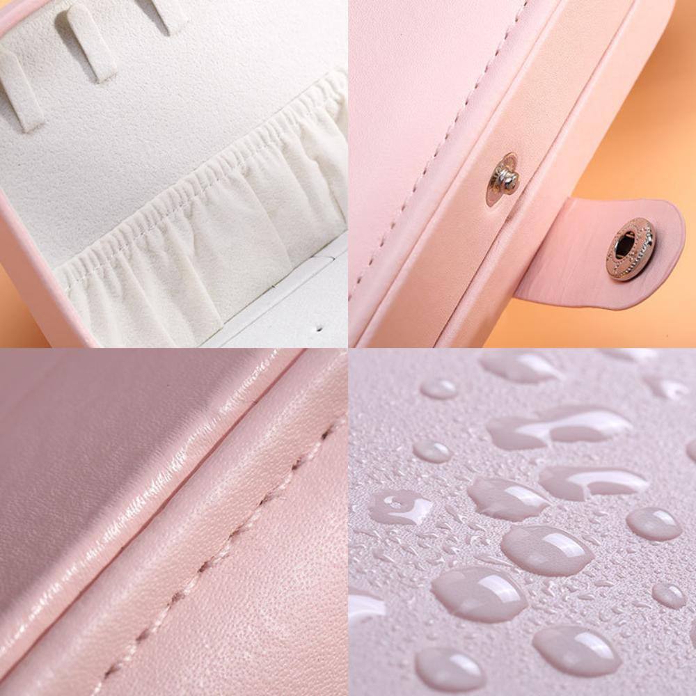 2022 Portable Jewelry Box Jewelry Organizer Display Travel Jewelry Case Boxes Button Leather Storage Zipper Jewelers Joyero