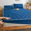 Quilted Bed Mattress Cover Thicken Bed Fitted Sheet Skin-friendly Mattress Topper Cover with Elastic Band Bedcover Bedcloth (No Pillowcase)