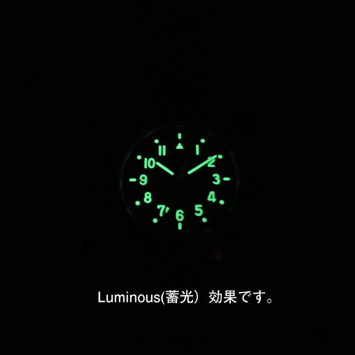 [Naval Watch Co.] Военные часы Mil.-03 Тип Королевской Армии Циферблат: Черный, полоса: Оливково-зеленый