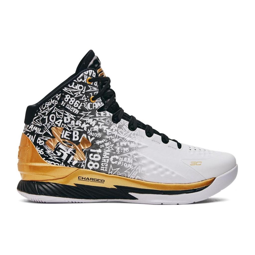 Under Armour Мужские кроссовки Curry 1 Unanimous Белый Черный 3026280-001