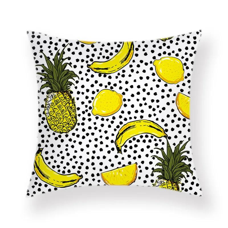 Boho Room Aesthetic Summer Green Pillowcase Cartoon Pineapple Decorative Pillow Bed Sofa Throw