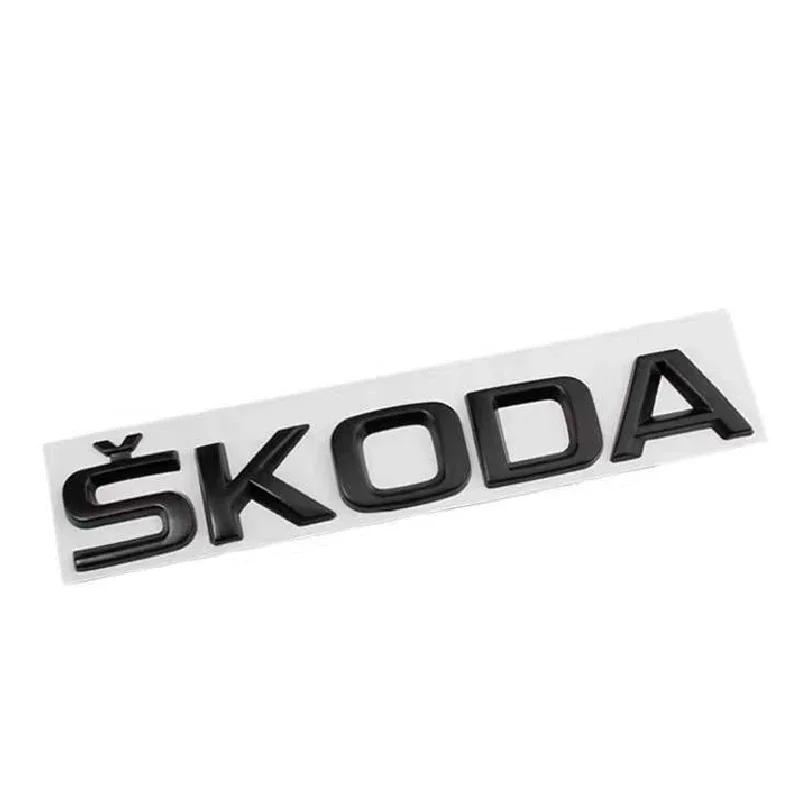 JIYQ3 For Skoda FABIA KAMIQ KAROQ KODIAQ OCTAVIA RAPID SUPERB YETI Car Trunk Letters Emblem Logo Sticker Front Rear Badge Accessories