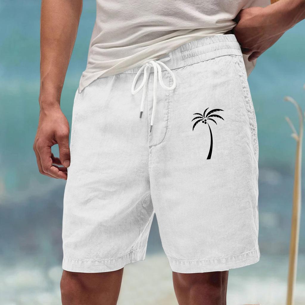 Мужские летние большие повседневные свободные спортивные брюки пляжные шорты