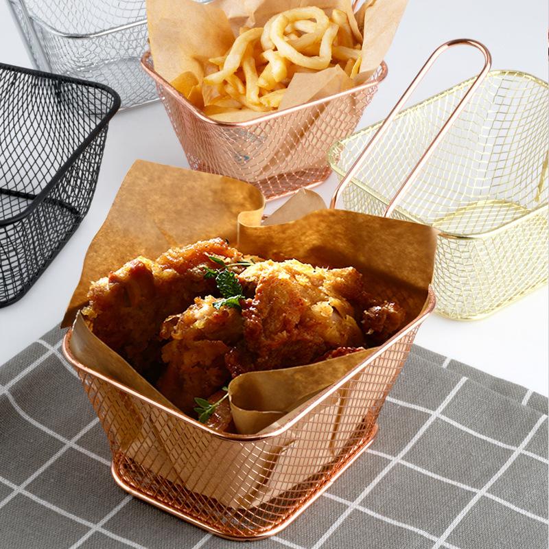 Корзина для жареного картофеля фри, сетчатая корзина для закусок, маслостойкая жареная корзина, корзина для жареной курицы в западном ресторане, корзина для картофеля фри