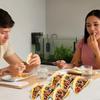 V-shaped Groove Stainless Steel Taco Holder Wavy Mexican Food Rack Taco Stand  Dinner Tables