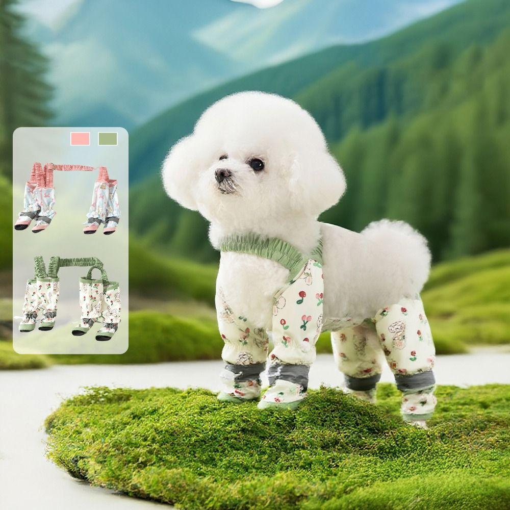 Adjustable Dog Four-Legged Pants Full Leg Protection Dog Jumpsuit Shoes  Spring Summer
