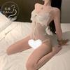 Sexy lingerie lace sexy hollow one-piece female hot open file free passion temptation suit