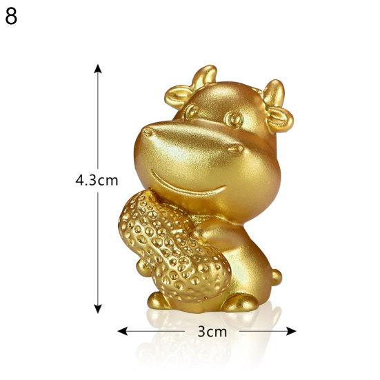 Мультфильм корова крупный рогатый скот дизайн автомобиля домашний стол сад сочный декор из смолы орнамент
