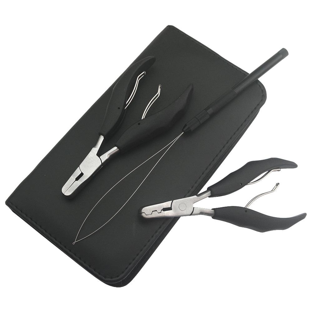 Набор щипцов для наращивания волос, инструменты для наращивания волос, бусины из нержавеющей стали, заколка для волос, ножницы для наращивания волос Weft, микрощипцы