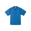 SB Tanglin Solid Woven Skateboarding Shirt Short Sleeve Unisex Tops Industrial-Blue FQ0400-457