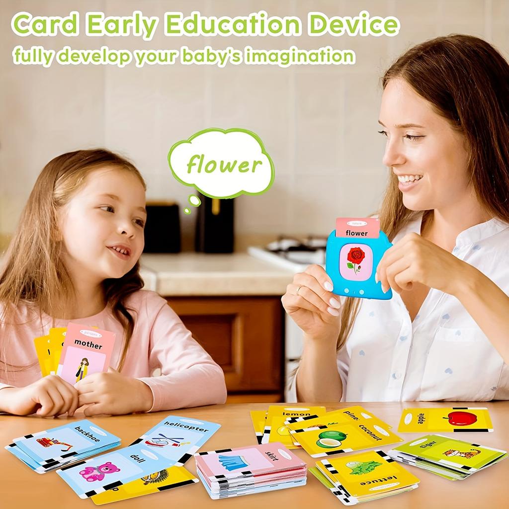1set Talking Flash Cards Educational Toys - Talking Flashcards Learning Toys for Toddlers - Montessori Toys Flash Cards for Age 2 3 4 5 6