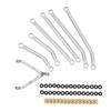 124 RC Tie Rod Kit CNC Aluminum Alloy High Clearance Pull Rod Linkage Arm End Connector Silver