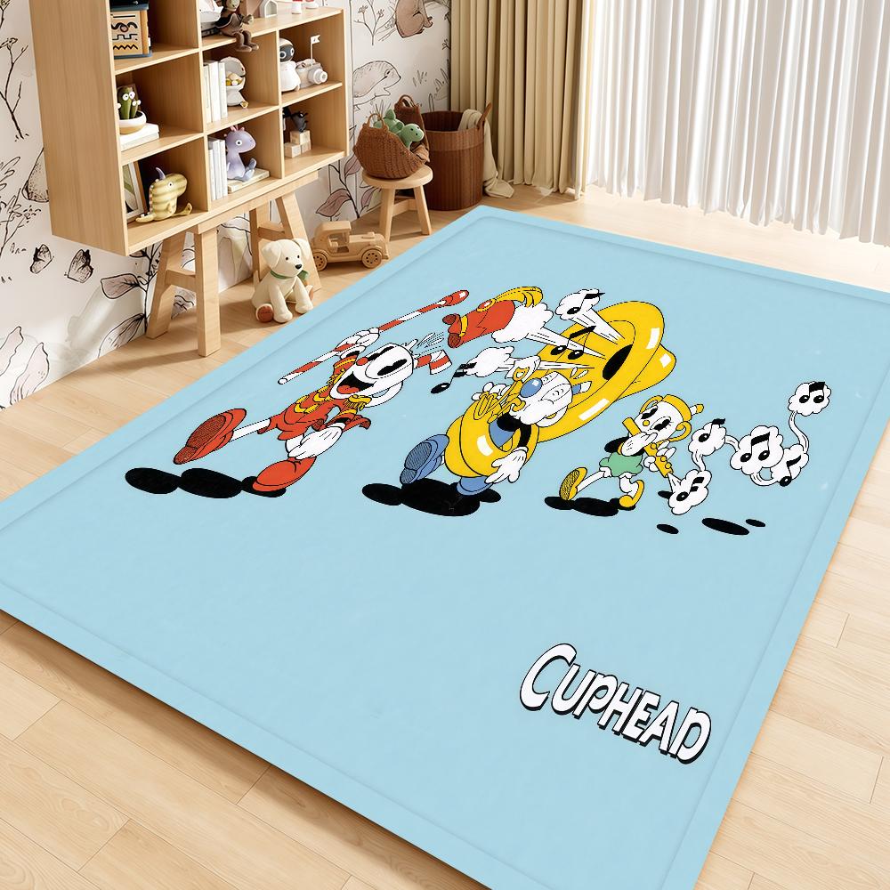 Door Mat Game Bedside Entrance Bath Floor Decoration Nin Running Corridor Door Mat Shooting Carpet Living Room C-Cuphead Balcony