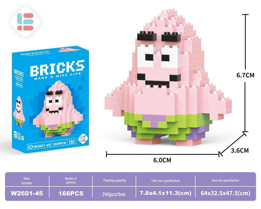 Игрушки-конструкторы из микрочастиц Деда Мороза: 60 видов, Блайнд-бокс, совместимый с Lego