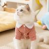 Cat Clothes Corduroy Patch Traction Two-legged Cotton-padded Clothes Autumn and Winter Thickened Warm Blue Cat Kitten Pet Cat Clothes