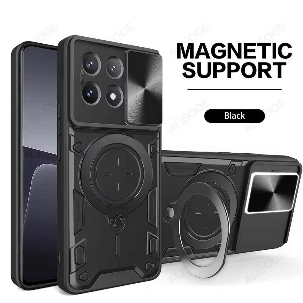Armor Funda для Honor X8B Чехол Сдвижная крышка для камеры Магнитное кольцо-подставка Чехол для Honor X8B LLY-LX1, LLY-LX2, LLY-LX3 Capa