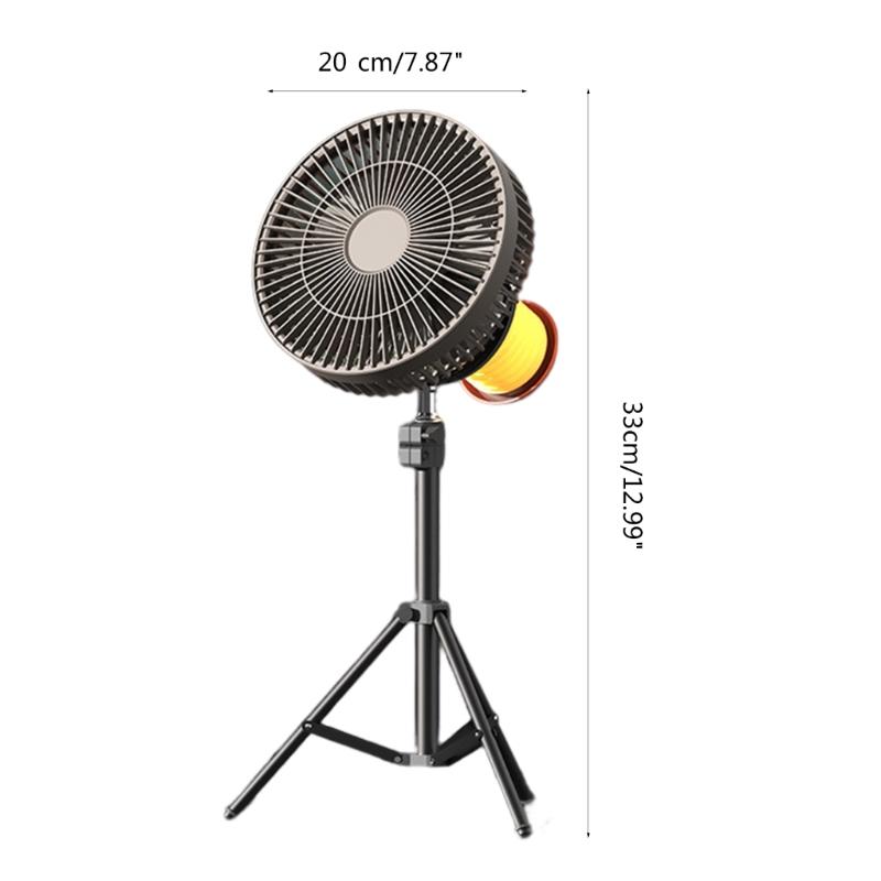 8000mAh Кемпинговый вентилятор Перезаряжаемый настольный портативный циркулятор Потолочный электрический