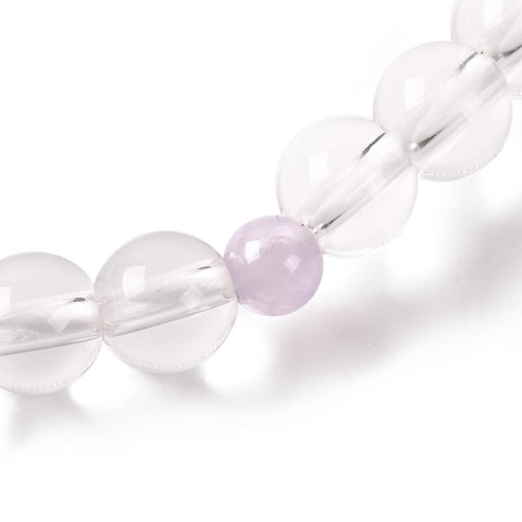 Четки из хрусталя, изготовленные в Японии, с мешочком из облачных камней глицинии. Четки ручной работы, которые могут использоваться всеми сектами. Домашние четки. Молитва.