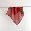 Double-sided heterochrome cotton and linen square scarf 71 new high-end versatile scarf old money style shawl cashew flower herringbone pattern
