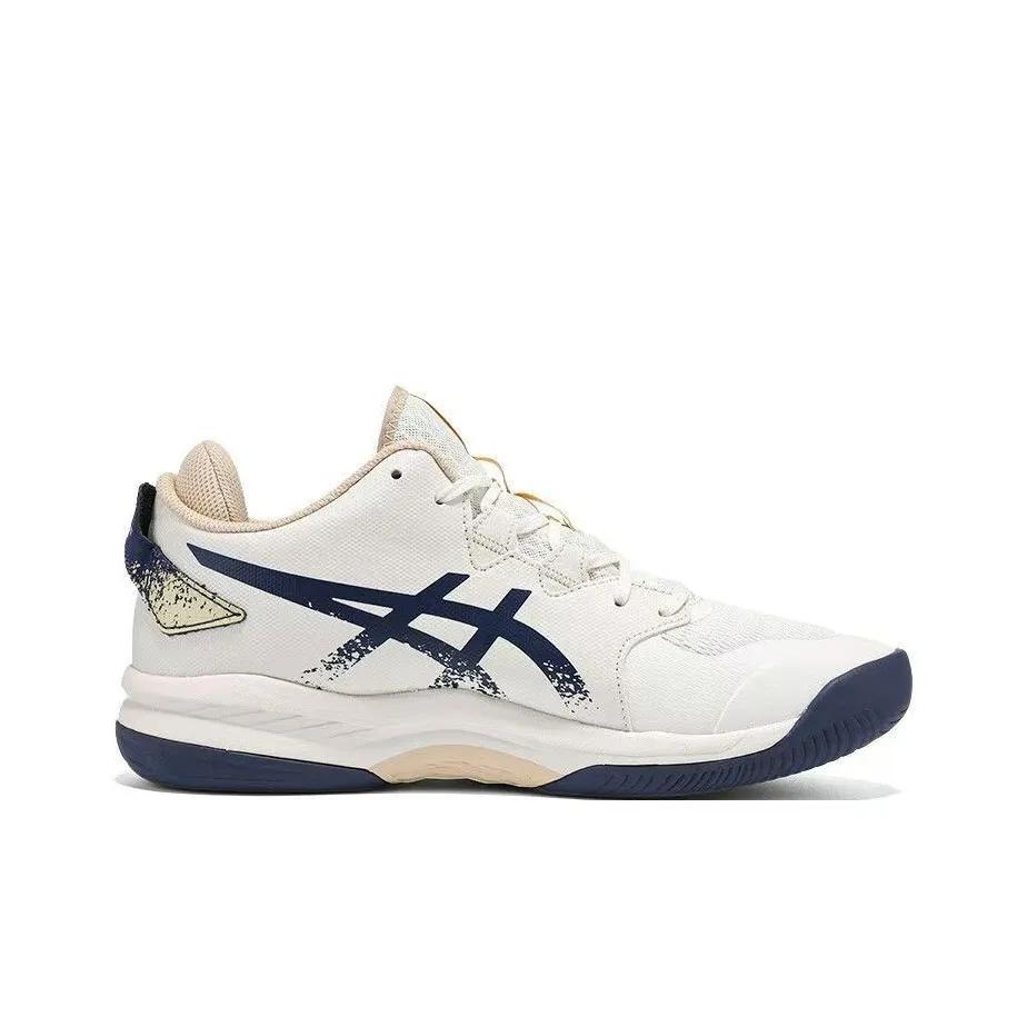 Asics GEL FASTBLAZE Амортизация и износостойкое покрытие Низкие баскетбольные кроссовки Мужские бежевые синие кроссовки 1063A109-100