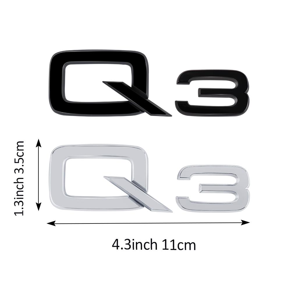 ABS Car Body Rear Trunk Stickers Q3 Q5 Q7 A4L A6L A8L Emblem Auto Tail Badge Replacement Decals for Q1 A4 B8 A3 8P A6 C7 8V TT