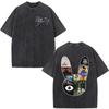 Rapper Bad Bunny T-shirt Debi Tirar Mas Fotos DTMF Album 2026 Washed Vintage T Shirt Men's Women Hip Hop Oversized Male T-shirts