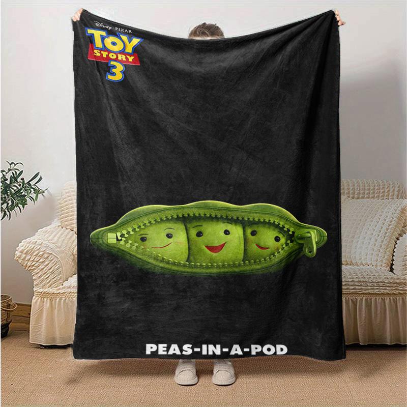 1pc, Toy Story Peas-in-a-Pod Throw Blanket Soft & Cozy Home Decor for Couch, Bed, Car, Travel, Camping, Office Nap Perfect Gift for Friend