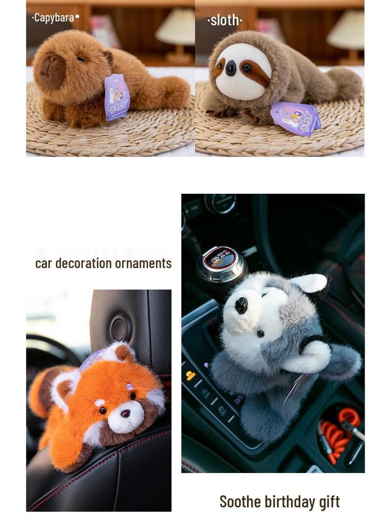 Плюшевая кукла капибара и ленивец от Dingdang Pocket Treasure