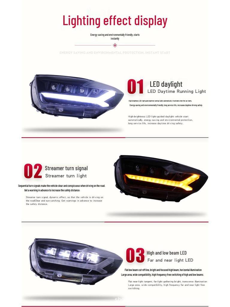 Compatible with 07-11 Highlander LED Projector Headlights: DRL & Sequential Turn Signal.
