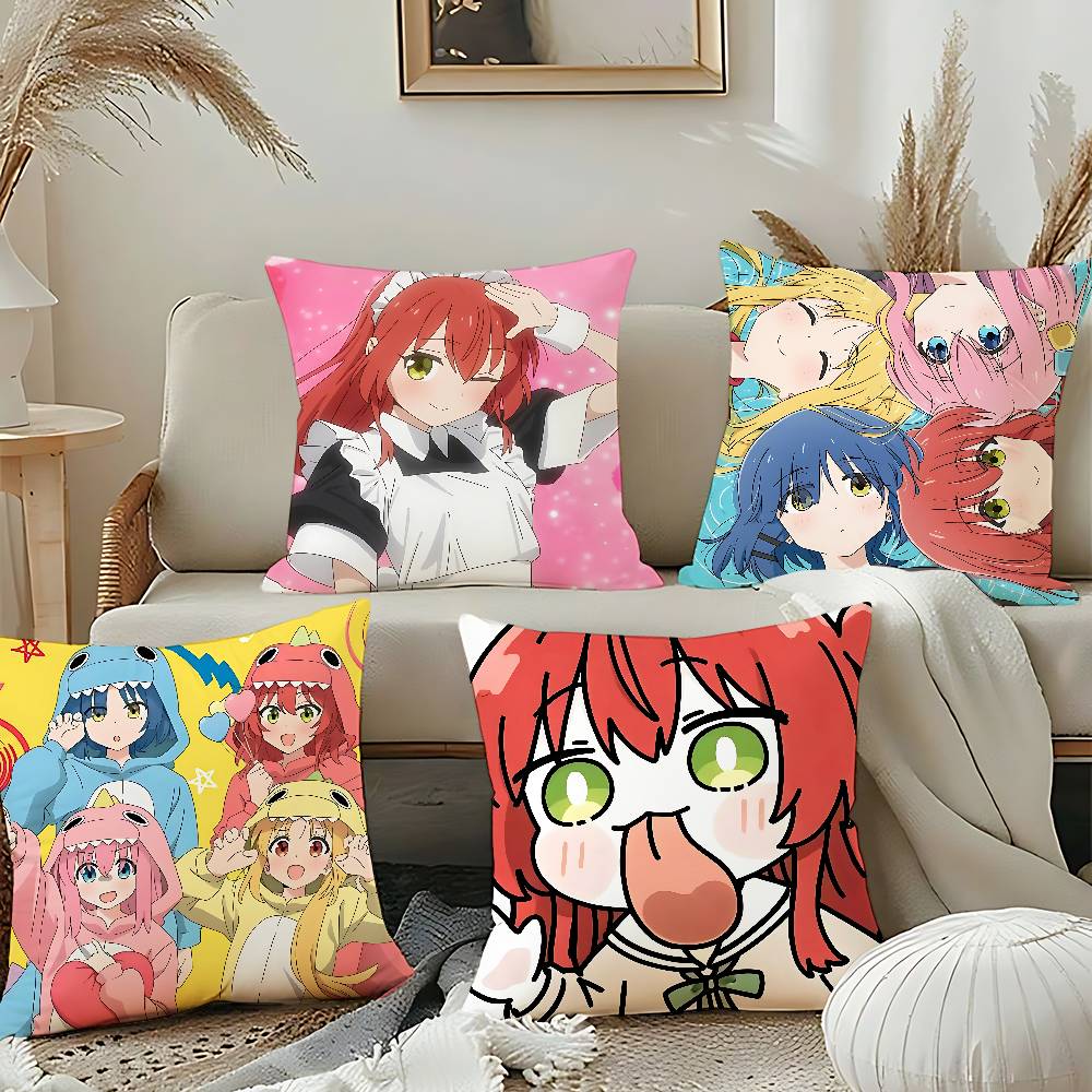 Anime B-BOCCHI THE ROCK-s Throw Pillow Covers Pattern Cushion Cover Suitable For Sofa Bedroom Car Pillow Cover