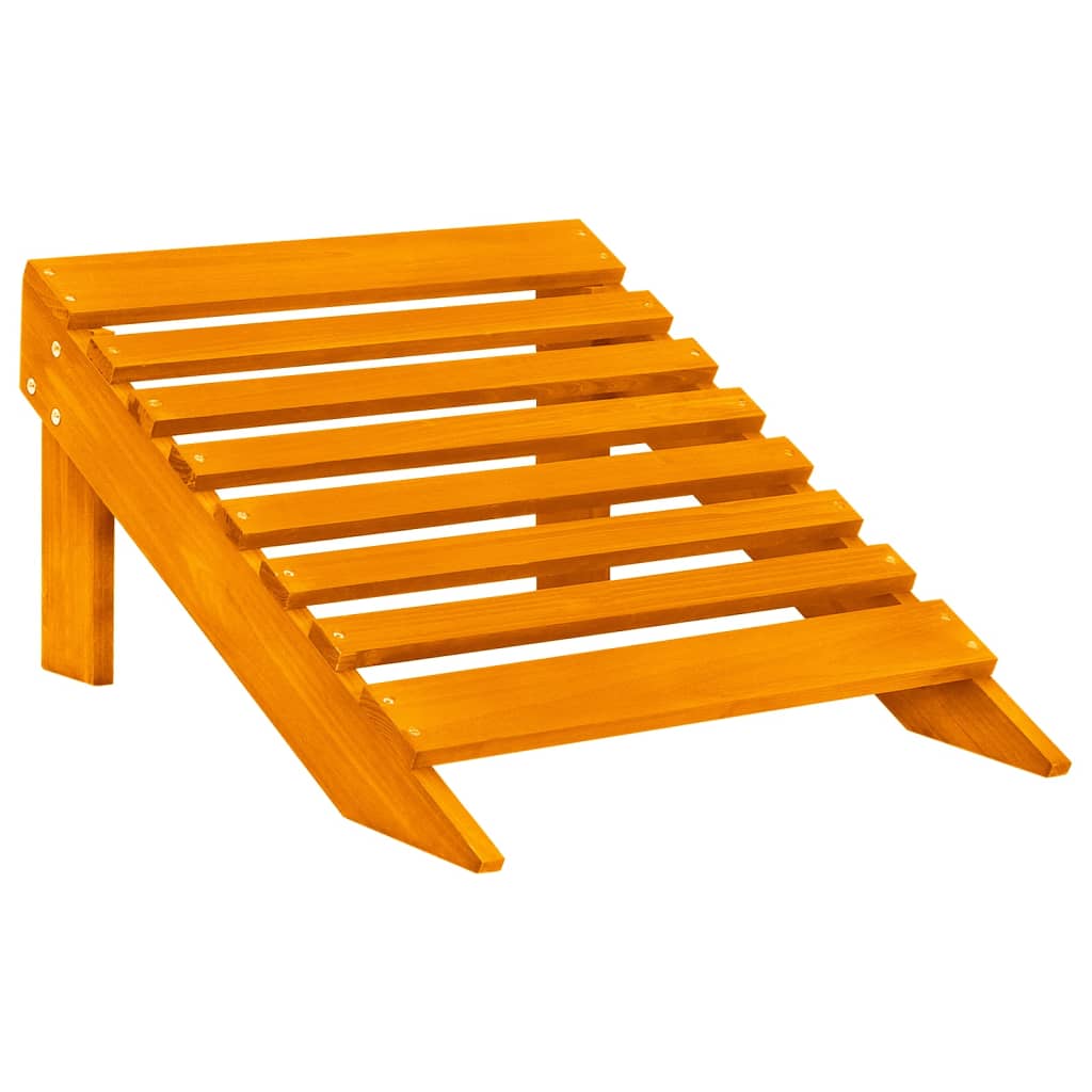 Adirondack Garden Bench 2 Seater with Footrest Fir Wood Orange