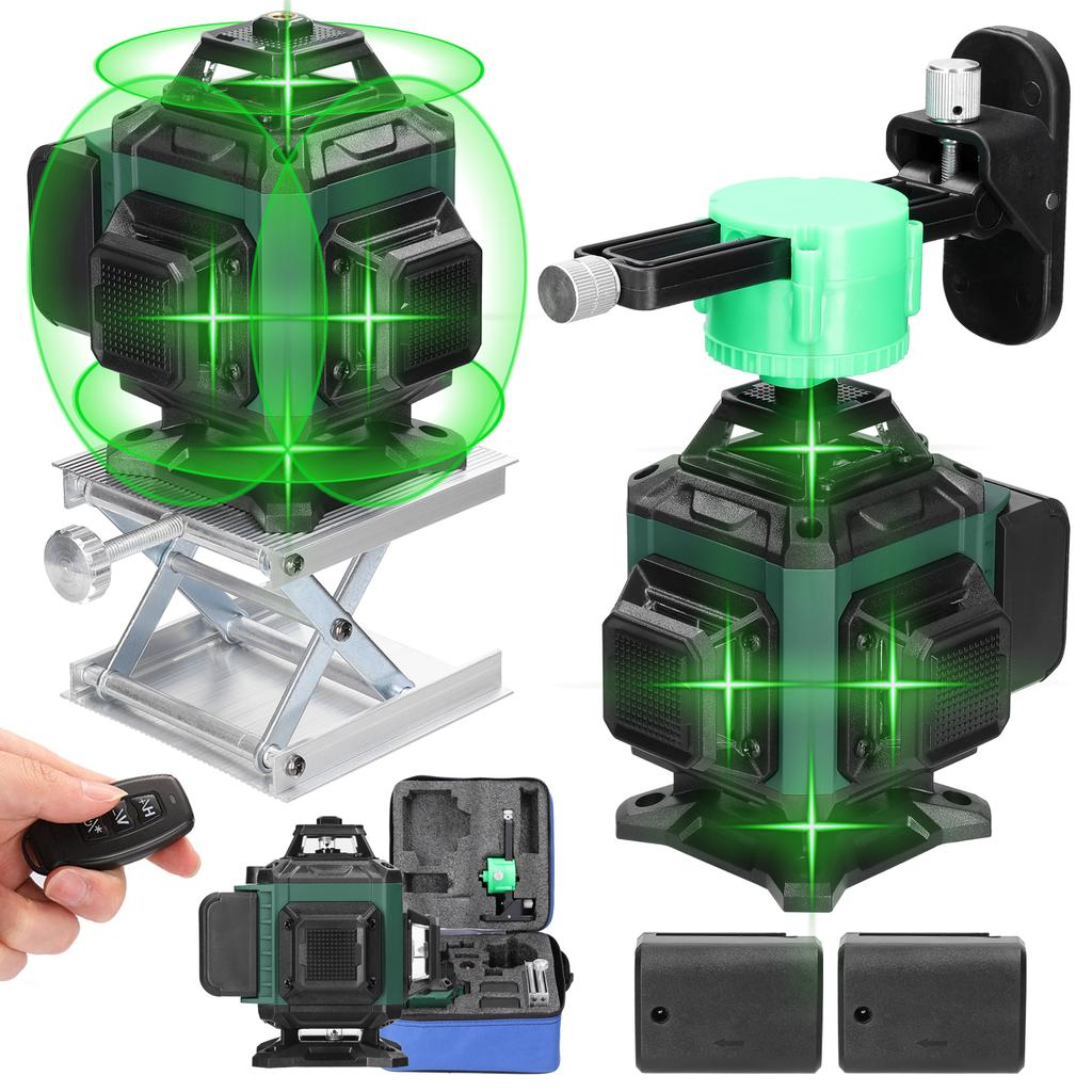 Multifunctional 16 Green Lines Laser Level 3 Degrees  Self-leveling Function Leveling Tool Omnidirectional