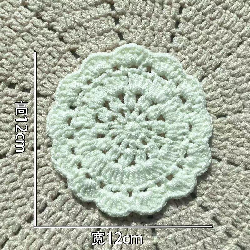 Готовый продукт новый милый стиль инс маленький цветочный подстаканник подставка под тарелку теплоизоляционная подставка ручная работа шерсть вязание крючком