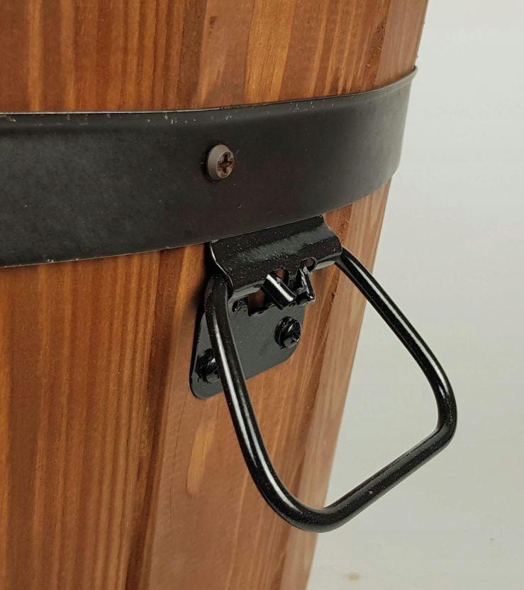 Wooden flowerpot 42XH26 low K. rosewood