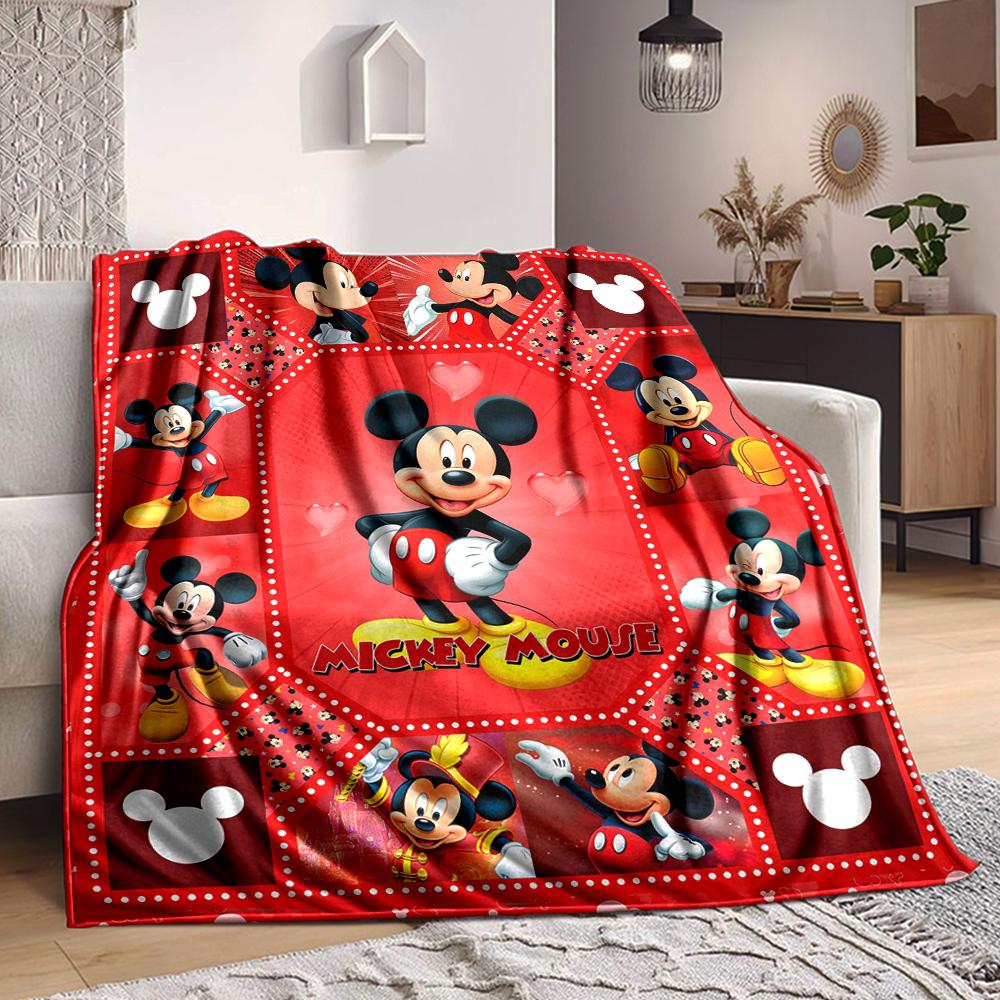 1Pc Mickey Mouse Adventures Blanket Soft And Comfortable Casual Warm Camping Travel Christmas Halloween Xmas Gift M924389