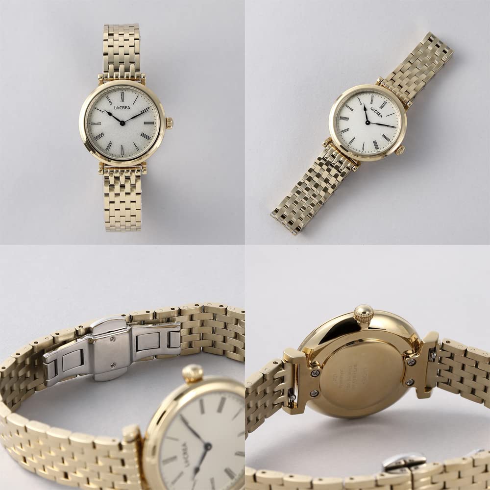LeClair Solar Watch Made In Japan ASSIETTE Gold Stainless Steel Bracelet [LCREA] Women's LC2102-GP7L