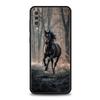 Чехол для телефона Samsung A56 A36 A26 A54 A52 A24 A14 A50 A70 A40 A06 A12 A22 A34 A42 A32 5G A04s A16 Белые скачущие лошади