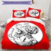 3pcs Duvet Cover Set (1*Duvet Cover + 2*Pillowcase, Without Core), Ajax Print Soft All‑Season Bedding Set, Home Bedroom Decor Gift